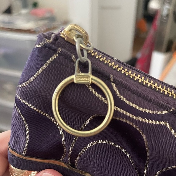 Coach Purple & Gold Poppy Tote - Picture 6 of 11